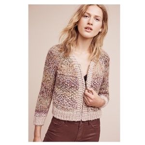 Anthropologie Brown Cropped Cardigan
